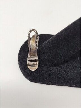 Sterling Silver High Heel Shoe Charm Pendant 3.1g 925